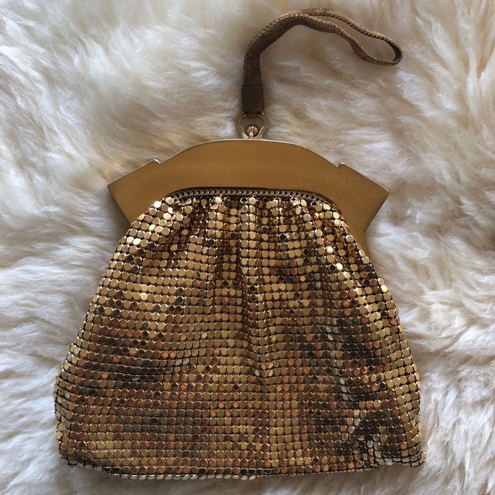 Vintage Whiting & Davis Gold mini bag